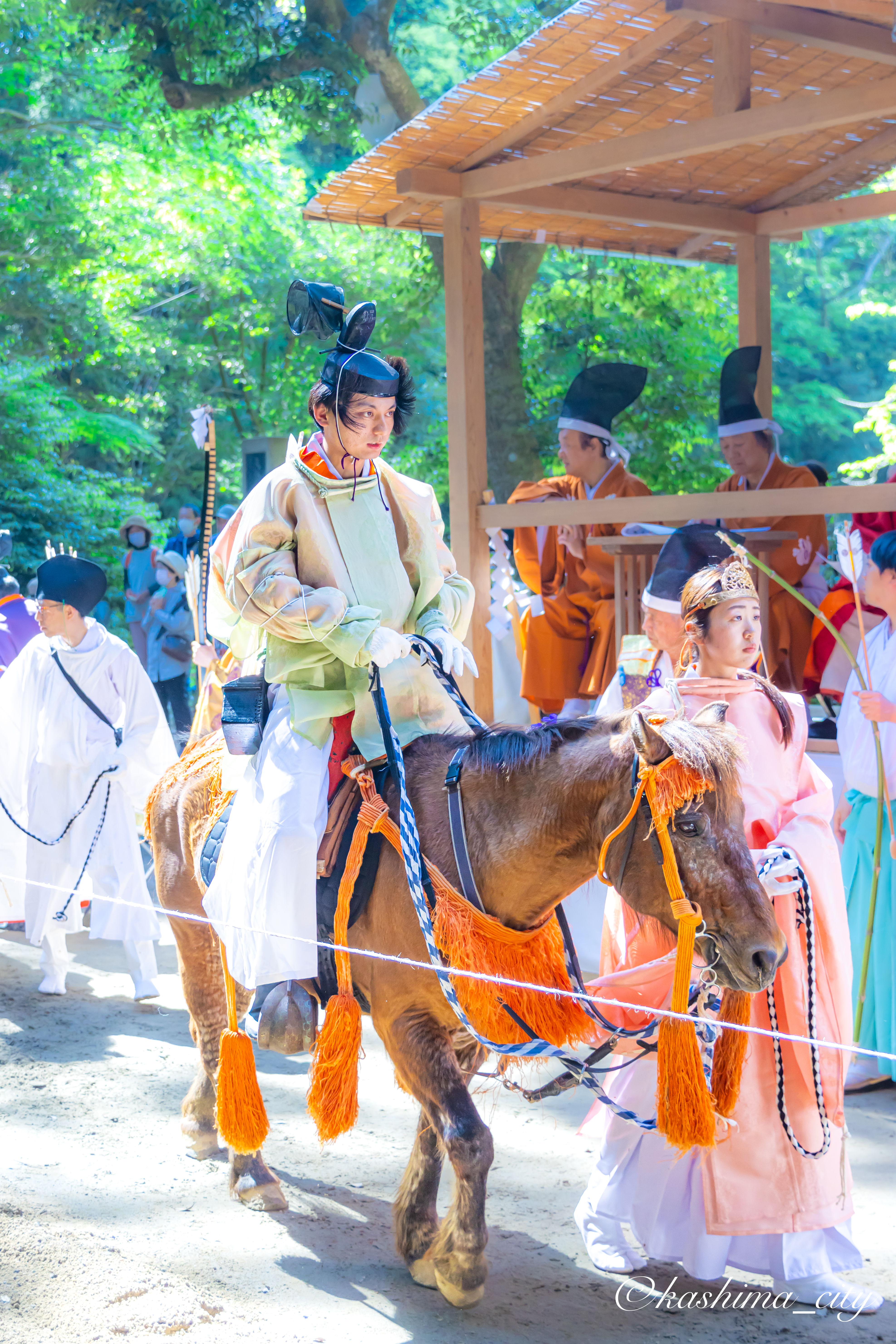 馬場へ向かう射手