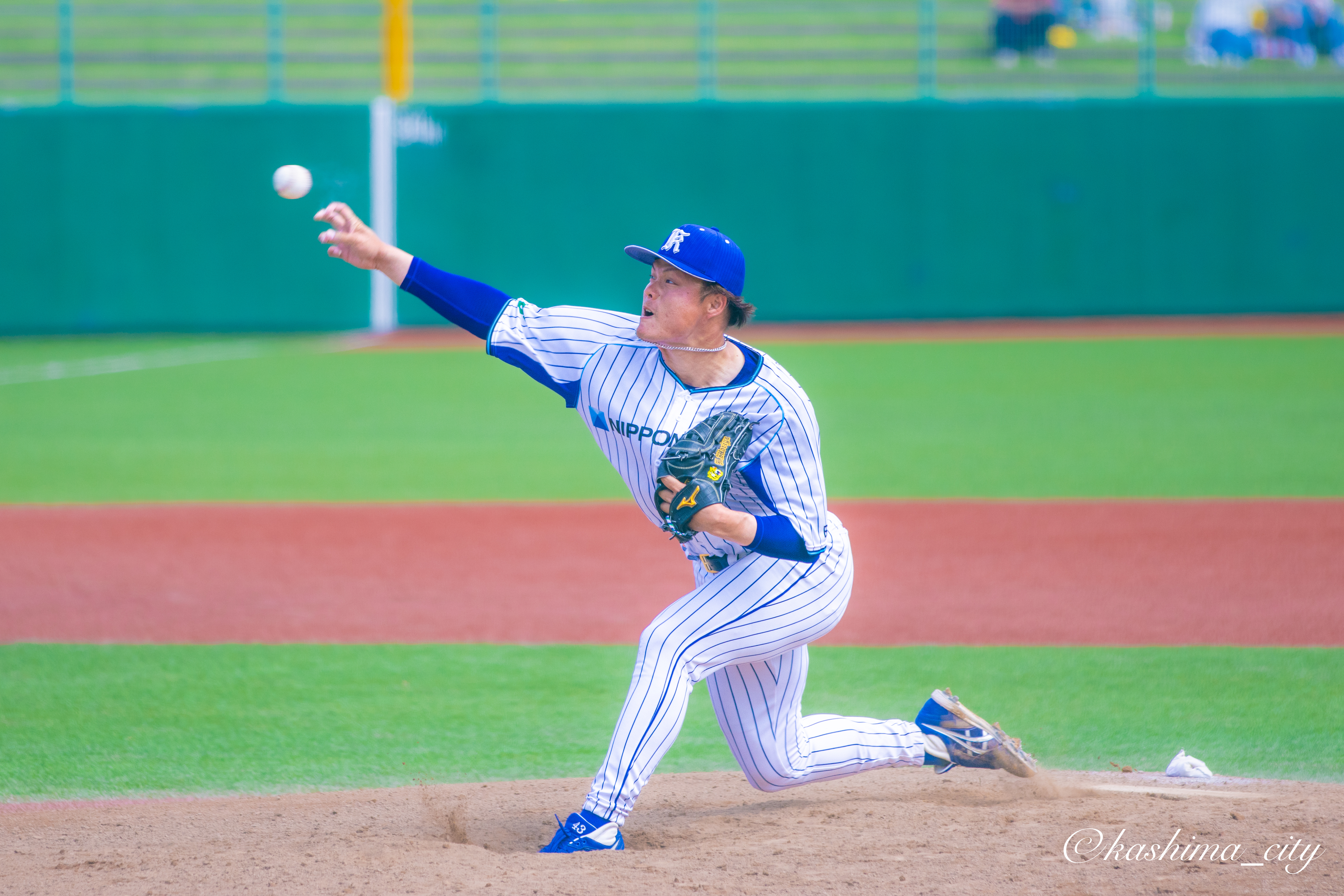 投球する投手