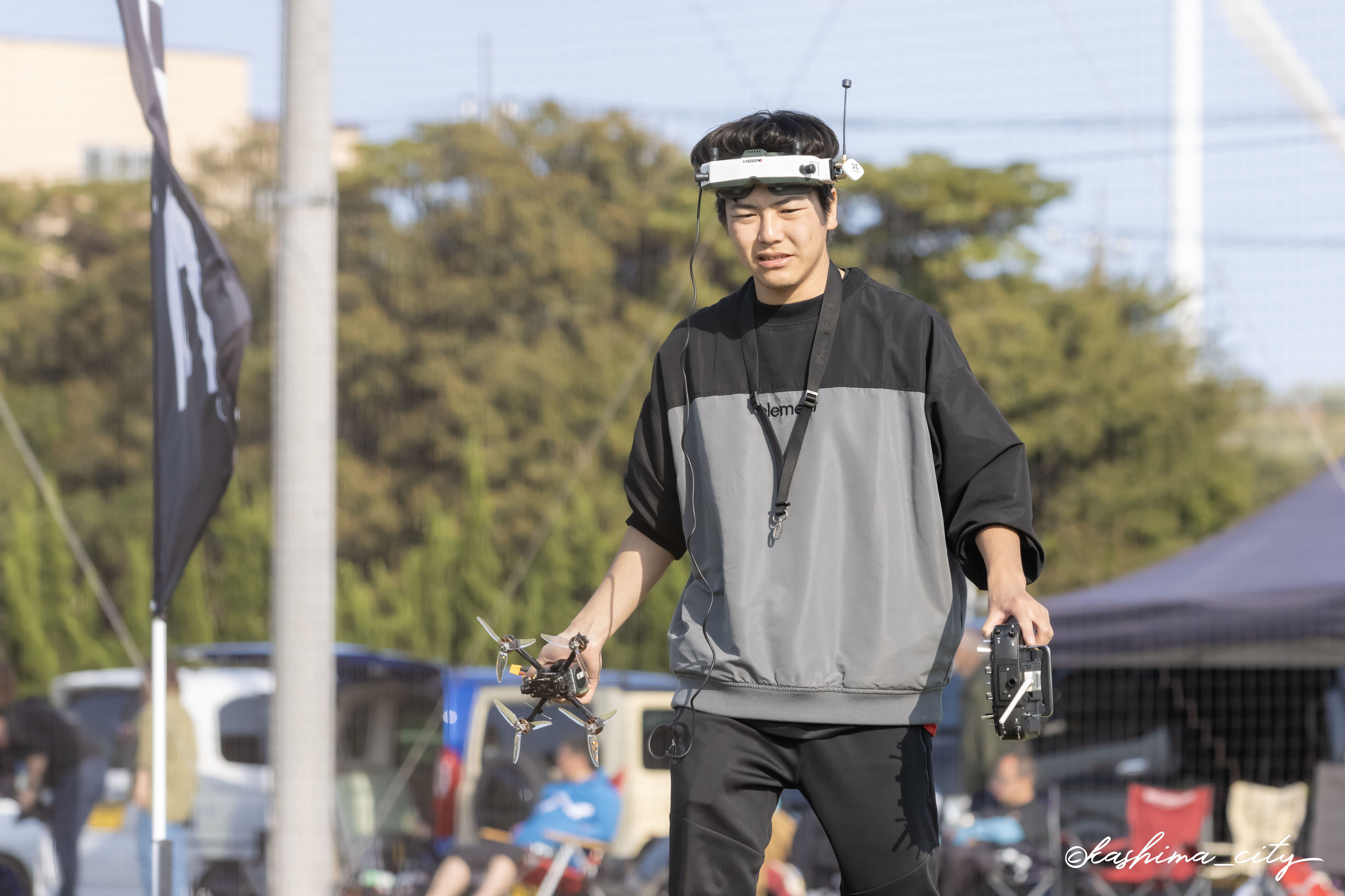 小塚研采選手のスタンバイ