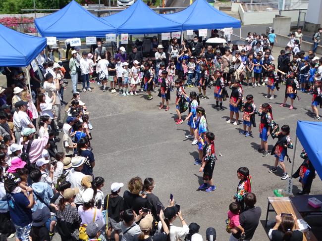 スタート祭よさこい披露
