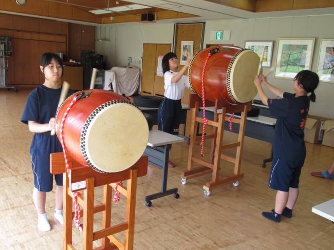 太鼓練習の様子