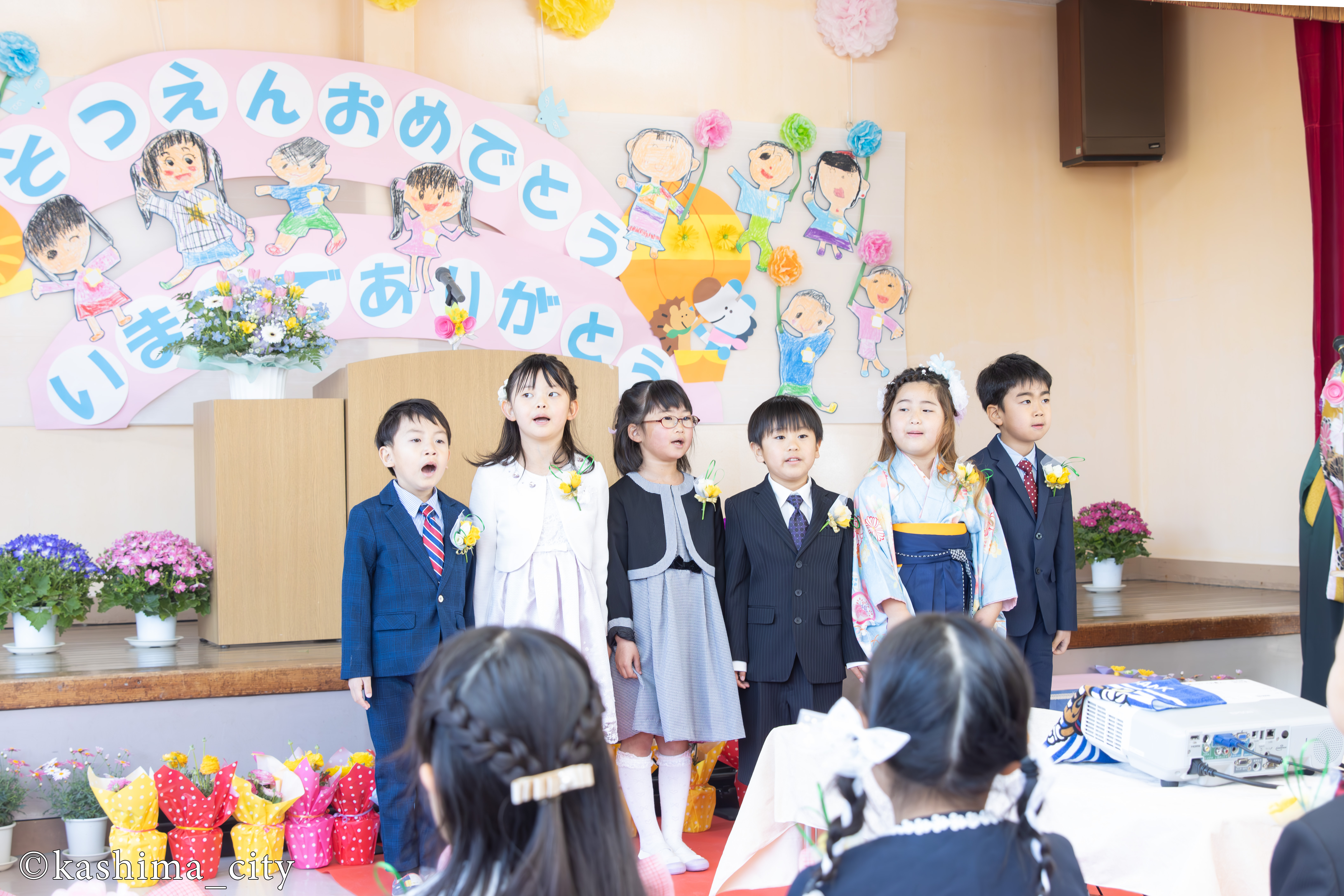 大船津保育園の卒園児6人