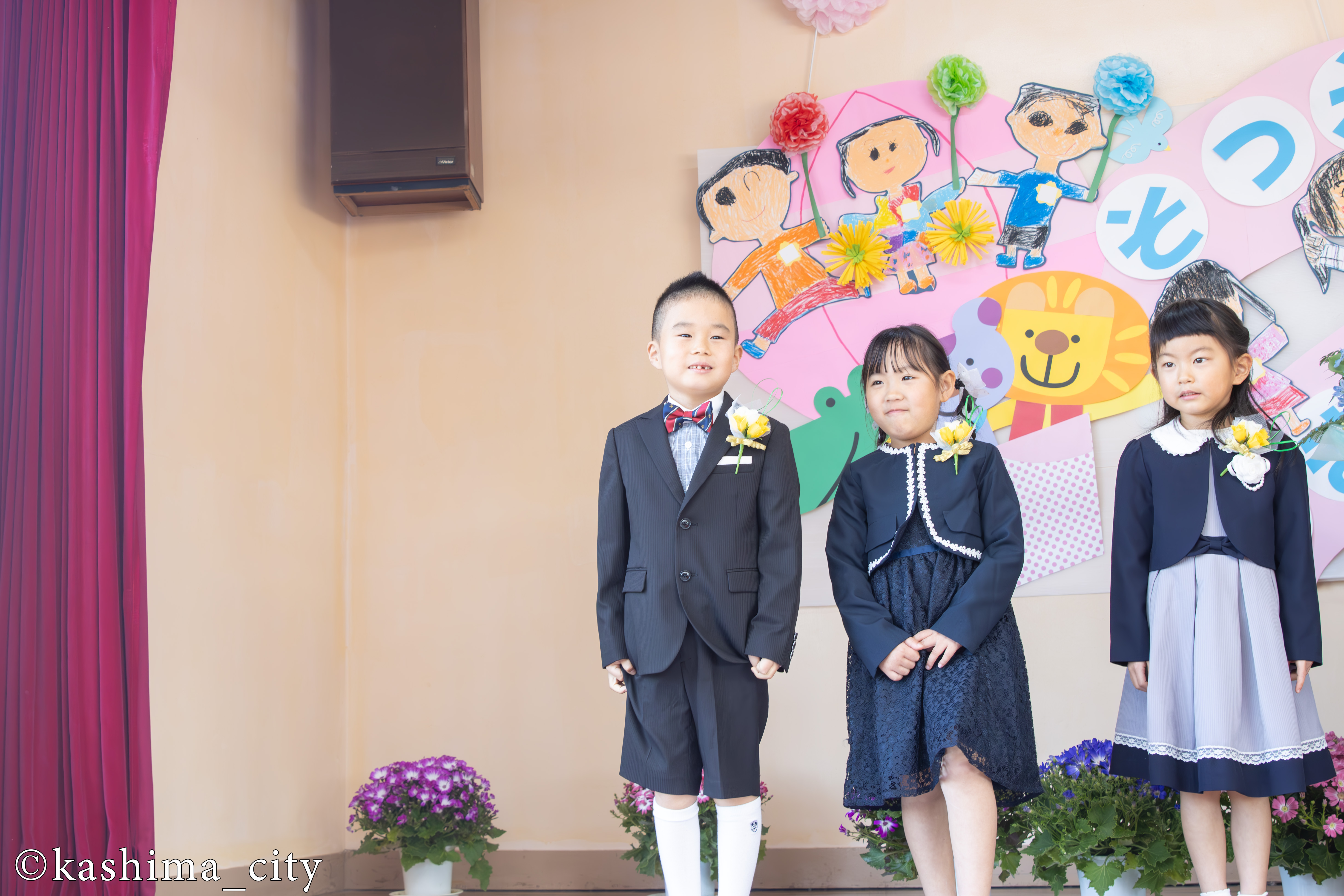将来の夢を発表する卒園児