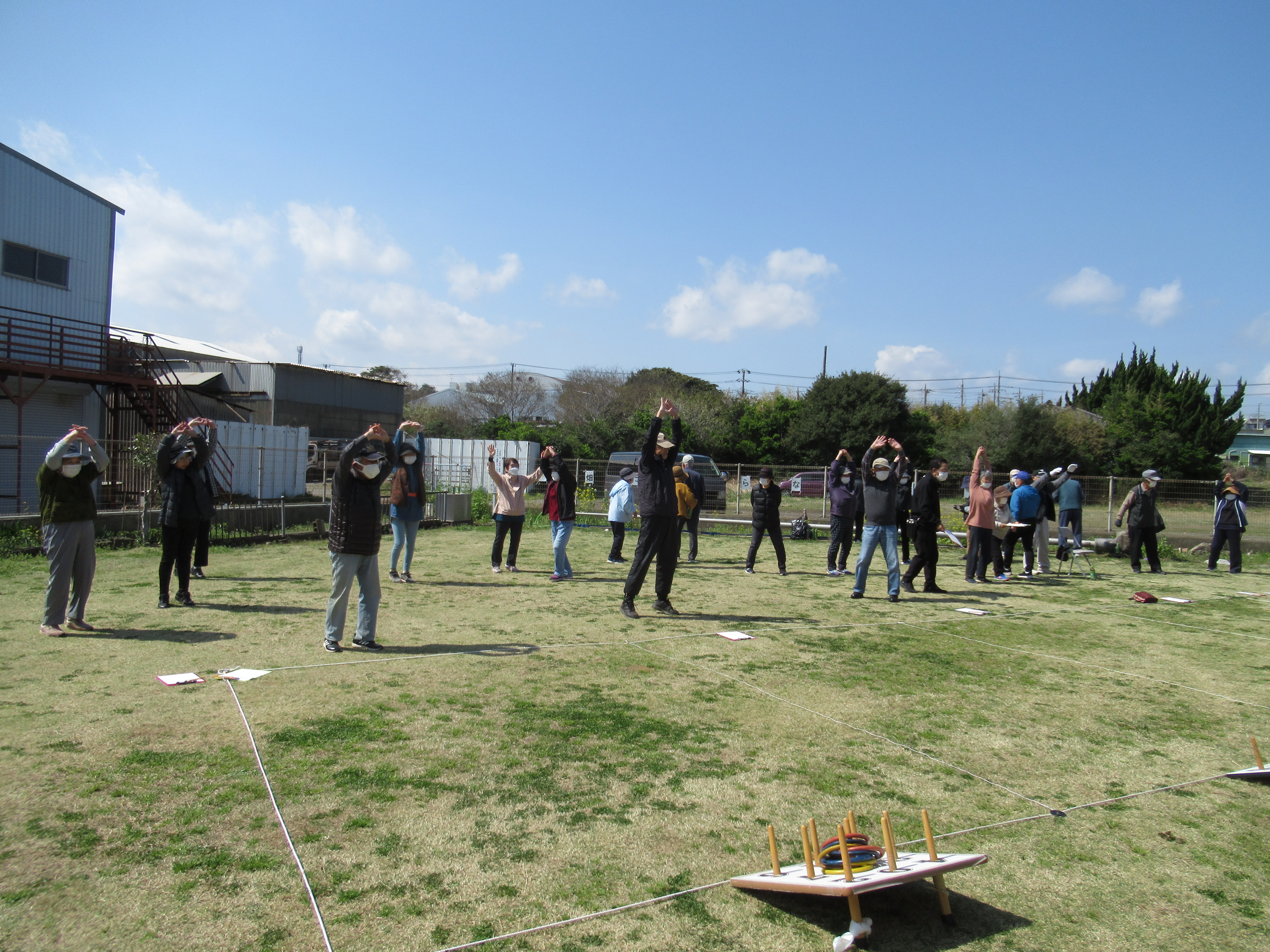 輪投げ大会の様子