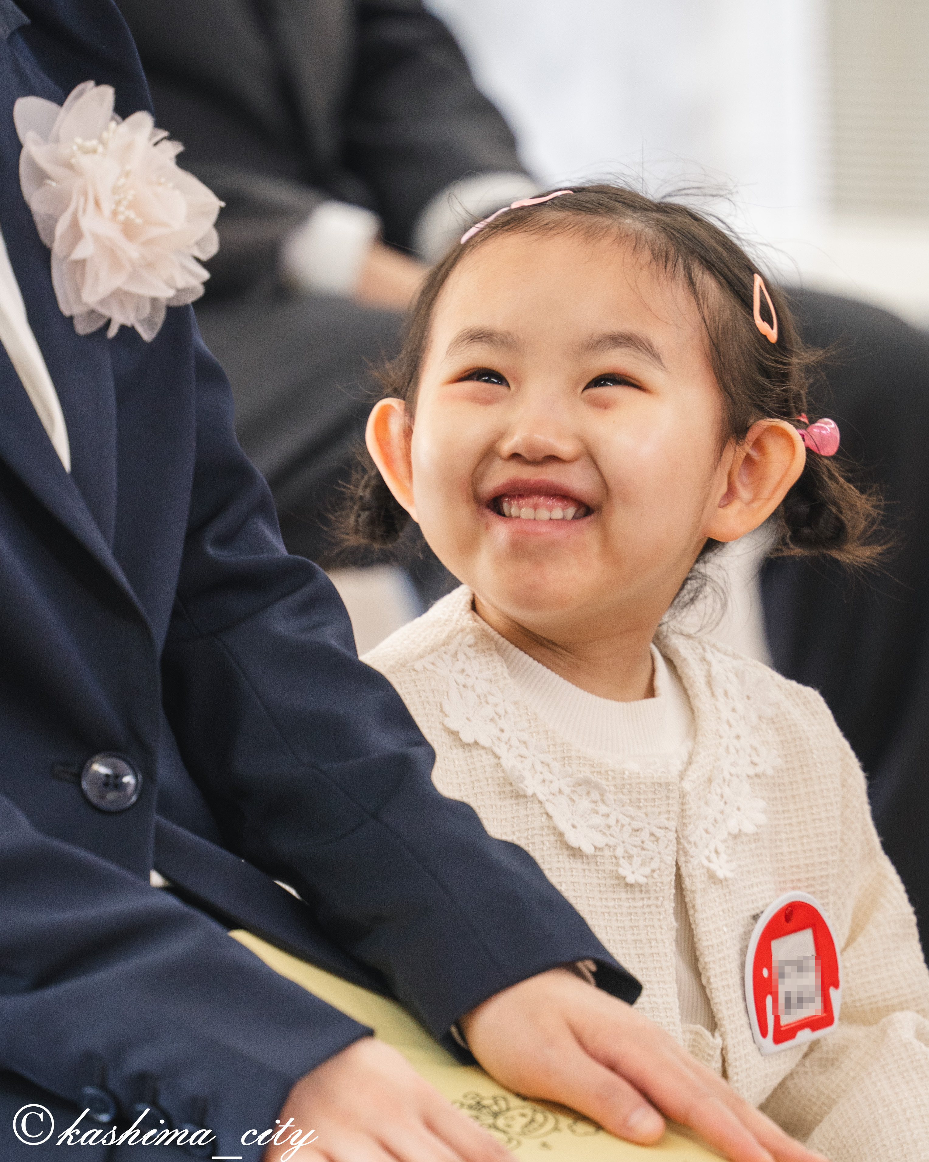 笑顔の新入園児