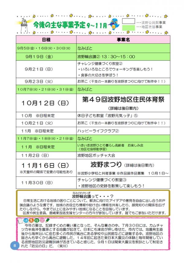 なみのだより