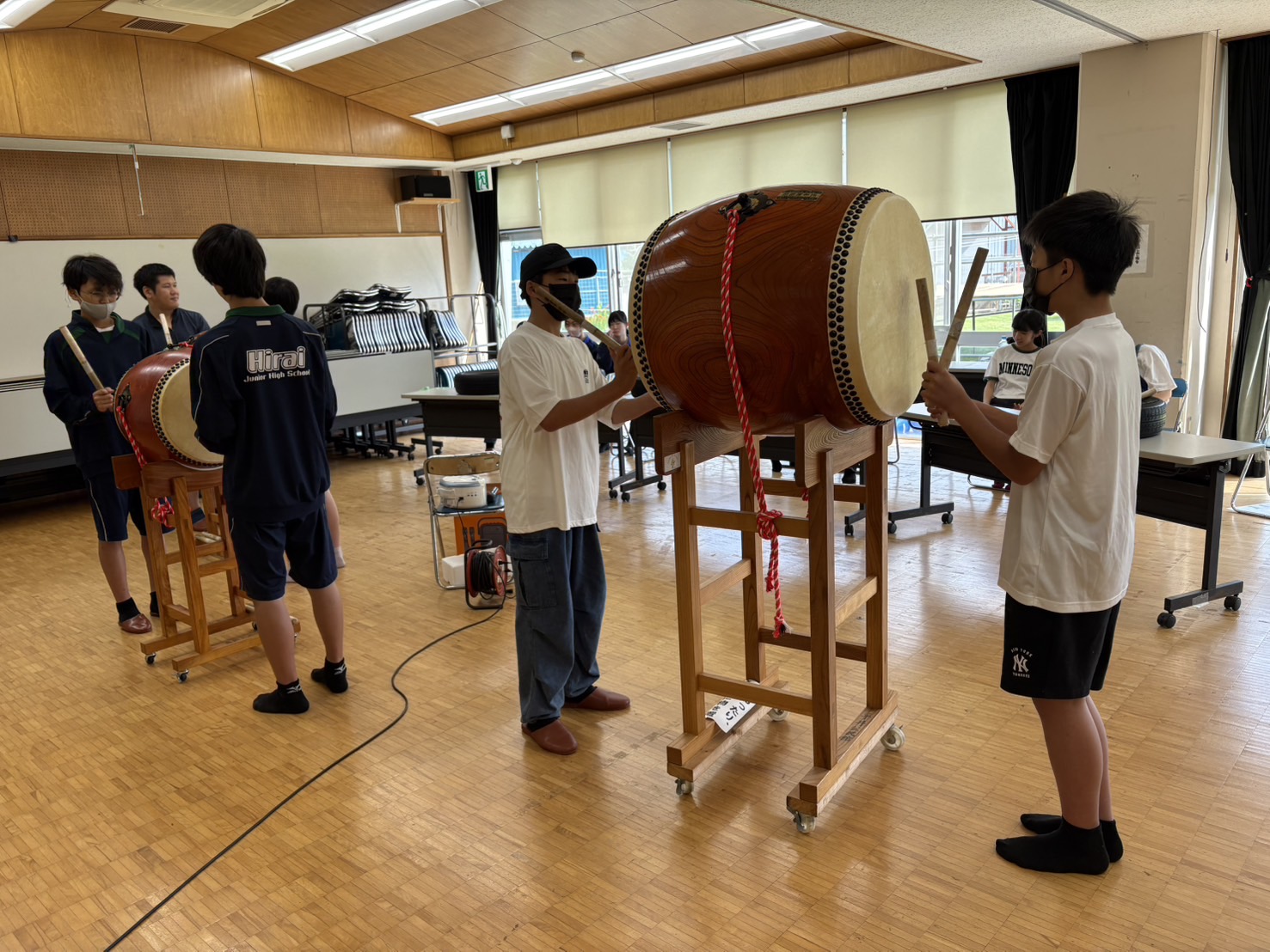 夏まつり太鼓の練習