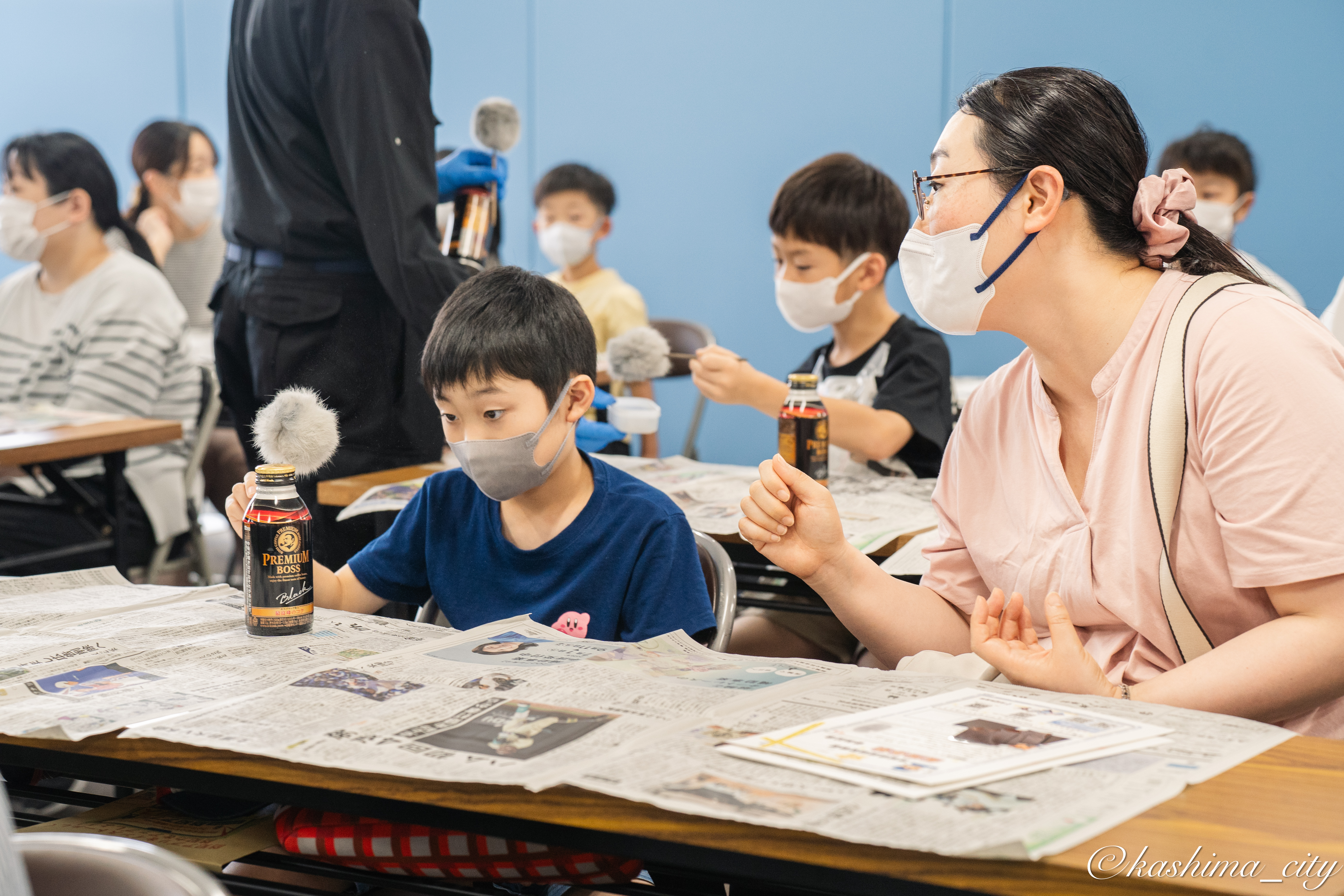 鑑識体験の様子