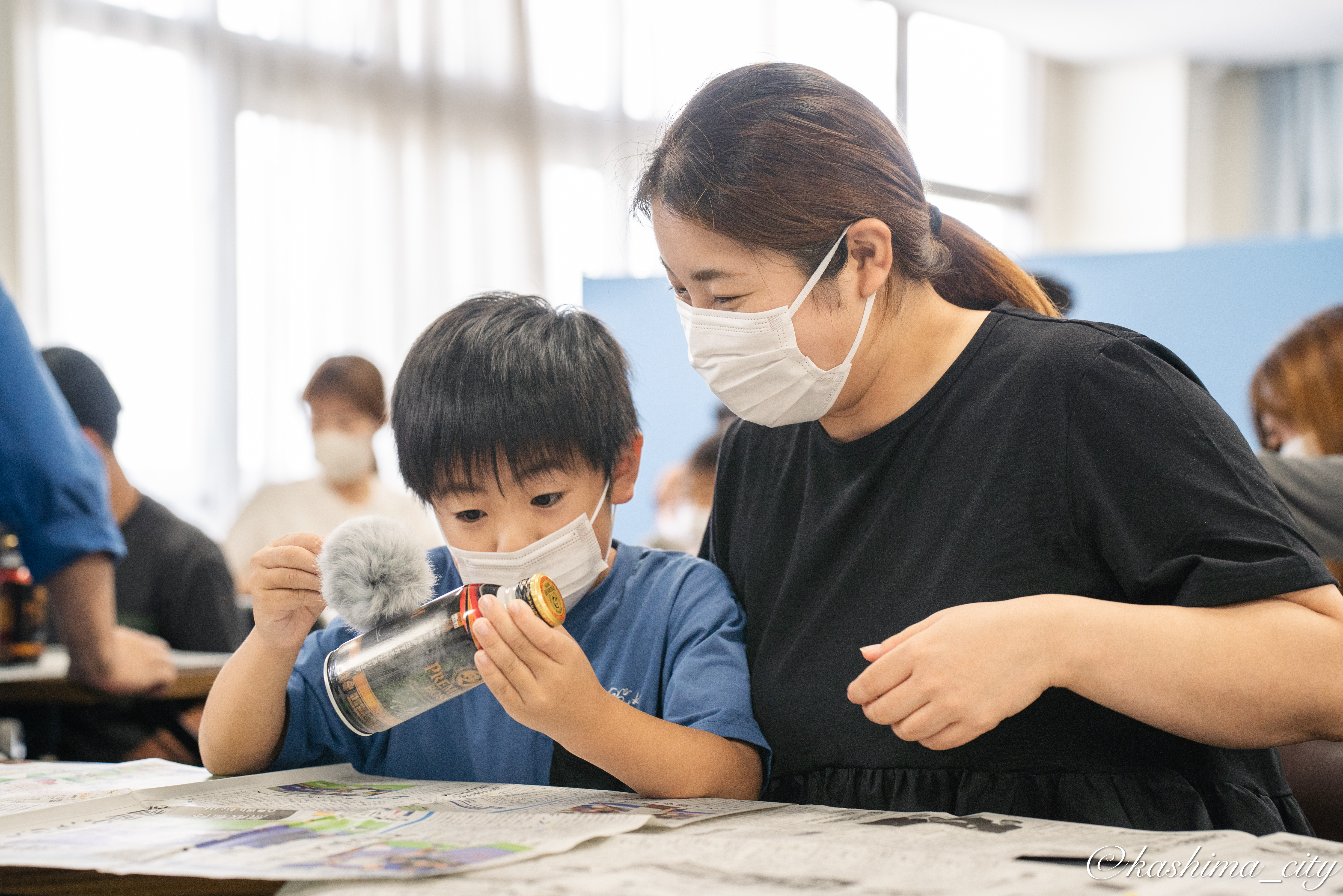 鑑識体験の様子