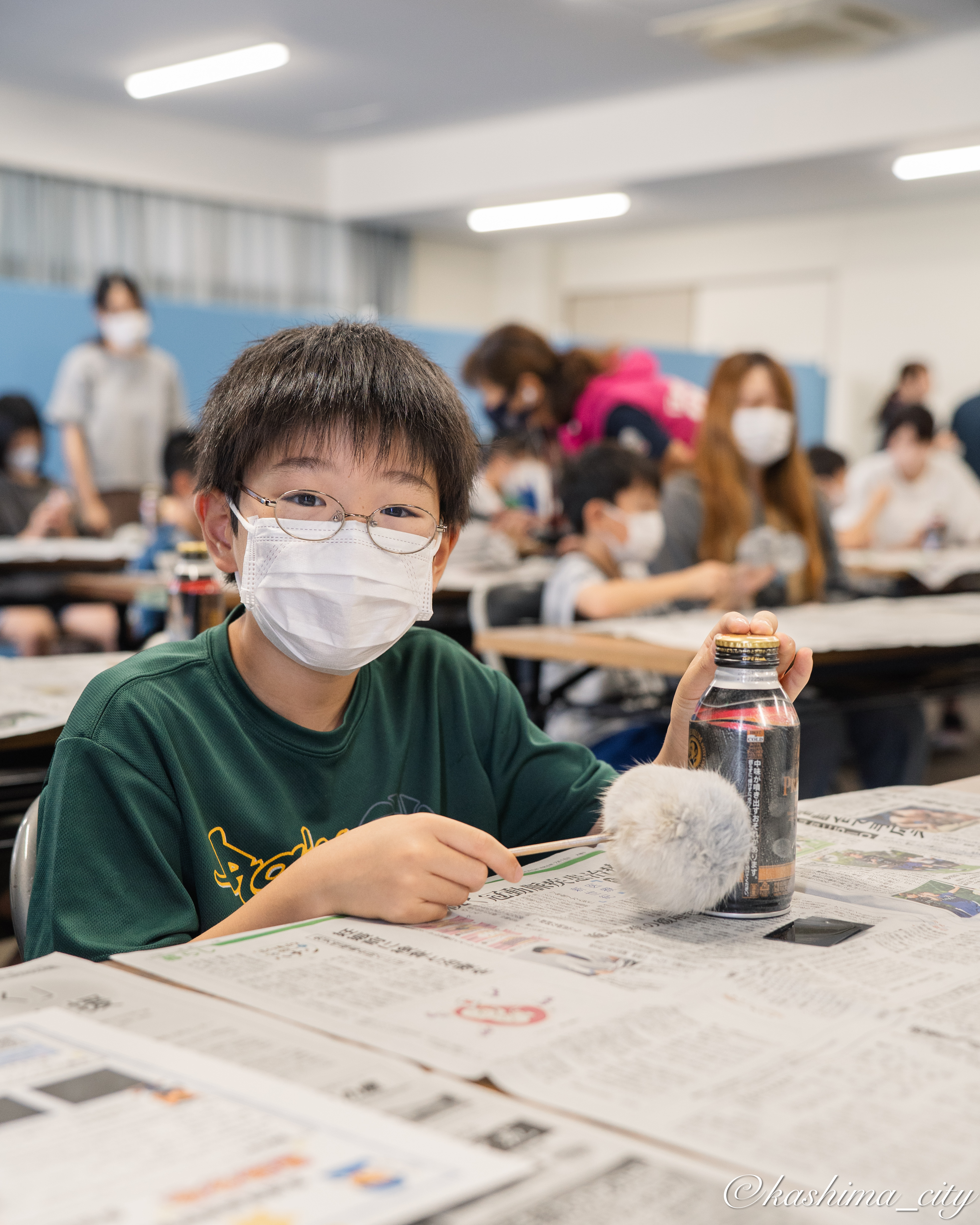 鑑識体験の様子