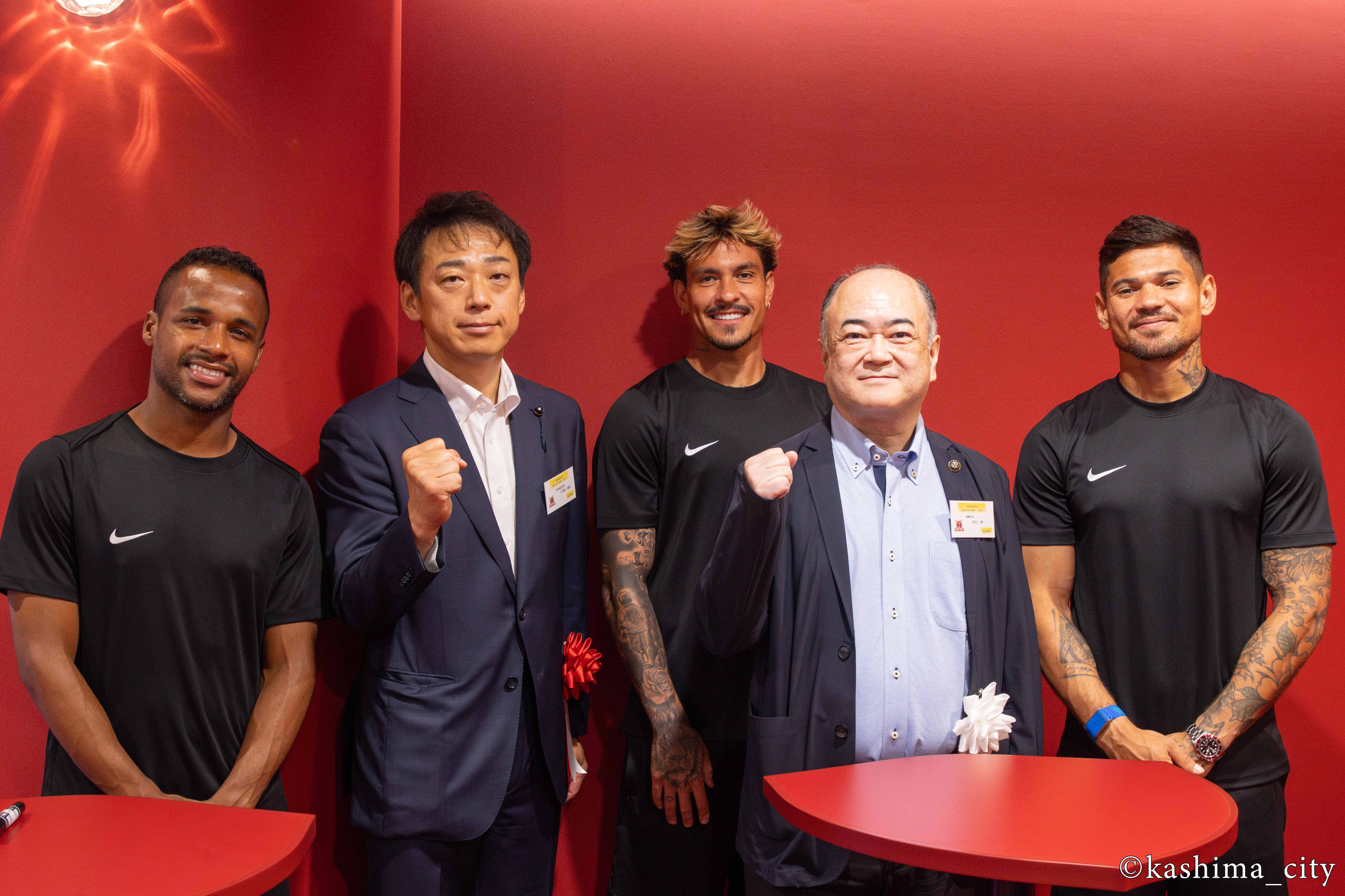 ブラジル人選手、小松崎県議、田口市長
