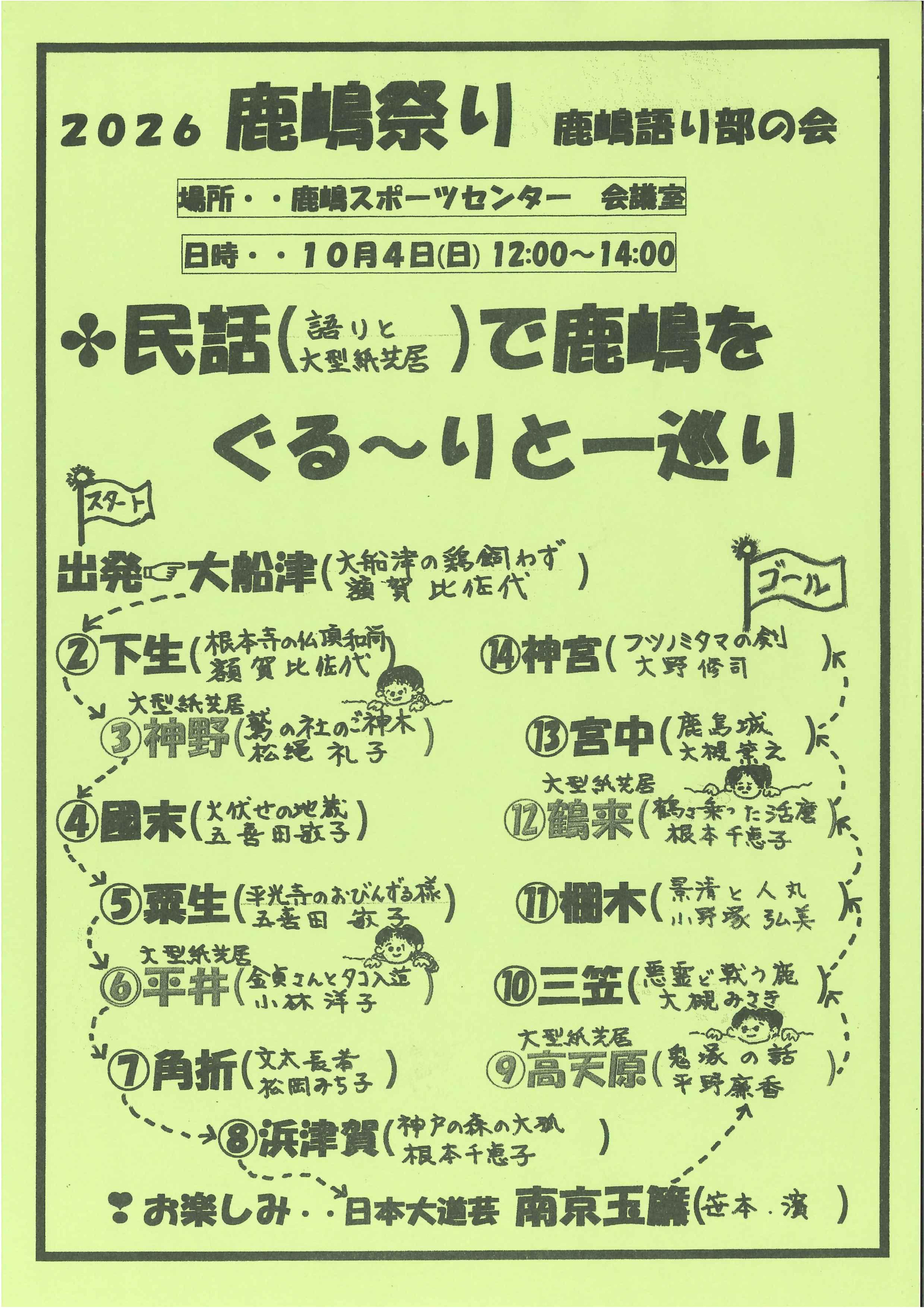 鹿嶋語り部の会「民話で鹿嶋をぐる～りと一巡り」