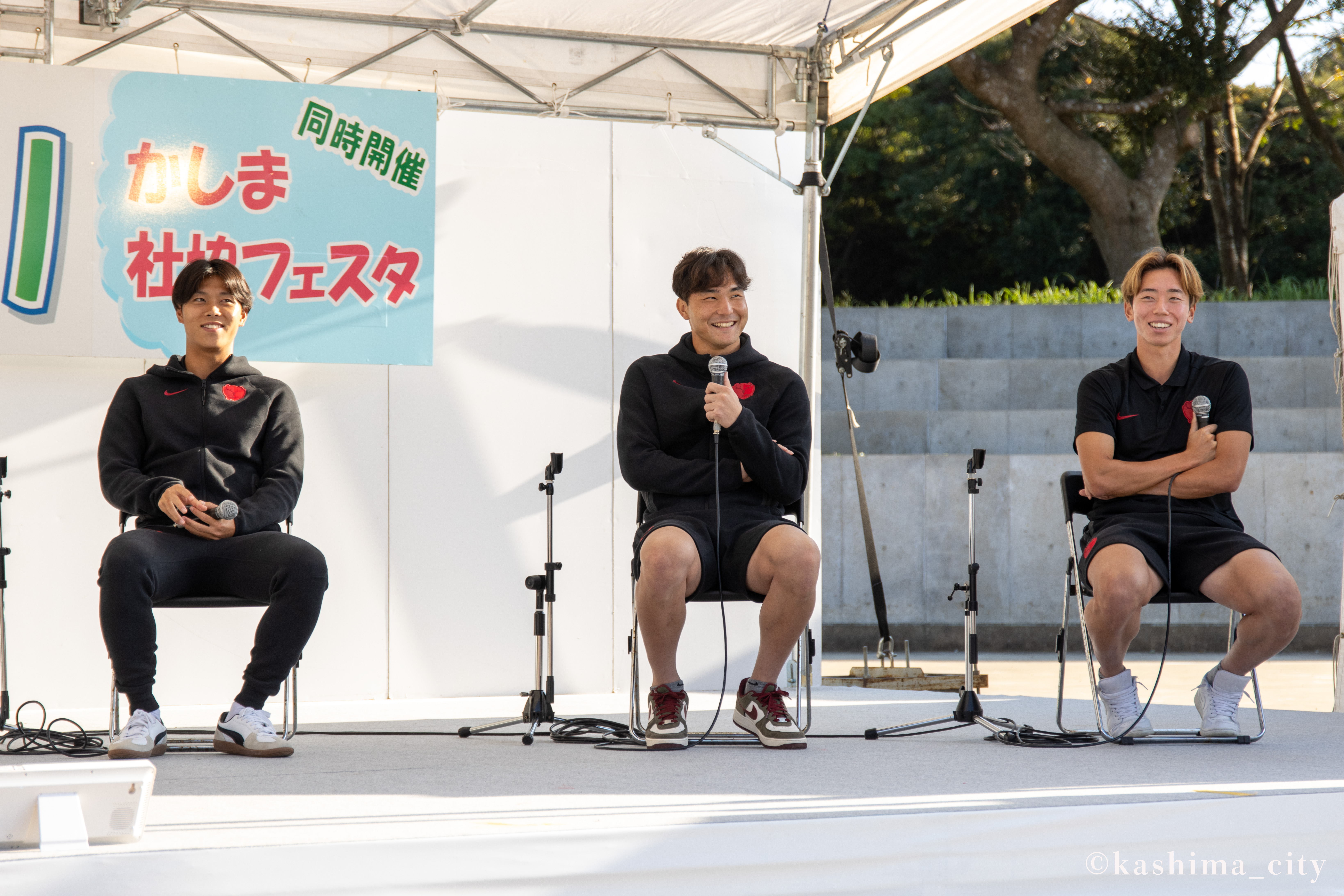 鹿島アントラーズ選手のトークショーの様子